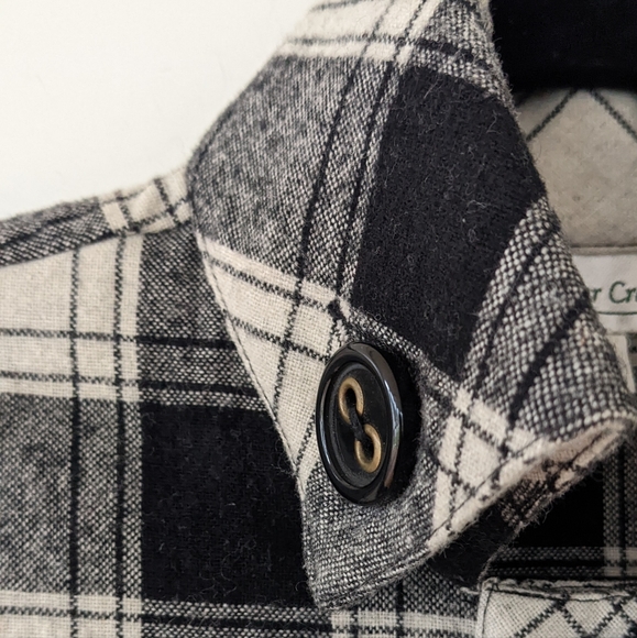 Coldwater Creek Women's Black Plaid Cape  Blazer Jacket, Size PS - Picture 4 of 11